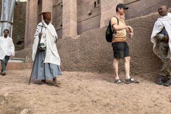 Návštěva horského města Lalibela, Etiopie.
