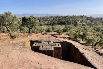 Návštěva horského města Lalibela, Etiopie.