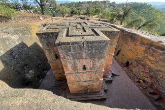 Návštěva horského města Lalibela, Etiopie.