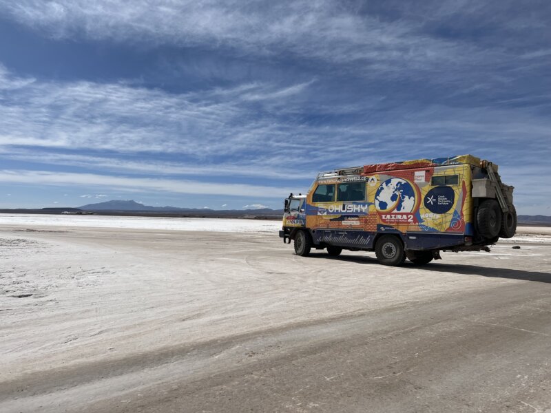 Solná pláň Salar de Uyuni v Bolívii